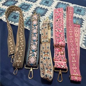 Embroidered Bag Straps and  scarf bundle
